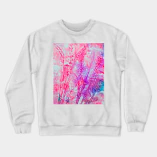 Love Reiki Pink Neon Grasses - Angel Reiki Crewneck Sweatshirt